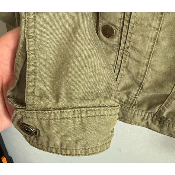Tahari Womens Olive Green Button Up Lyocell Jacket Small Lightweight Casual - Picture 6 of 13